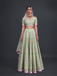 PASTEL BAGEECHA LEHENGA SET