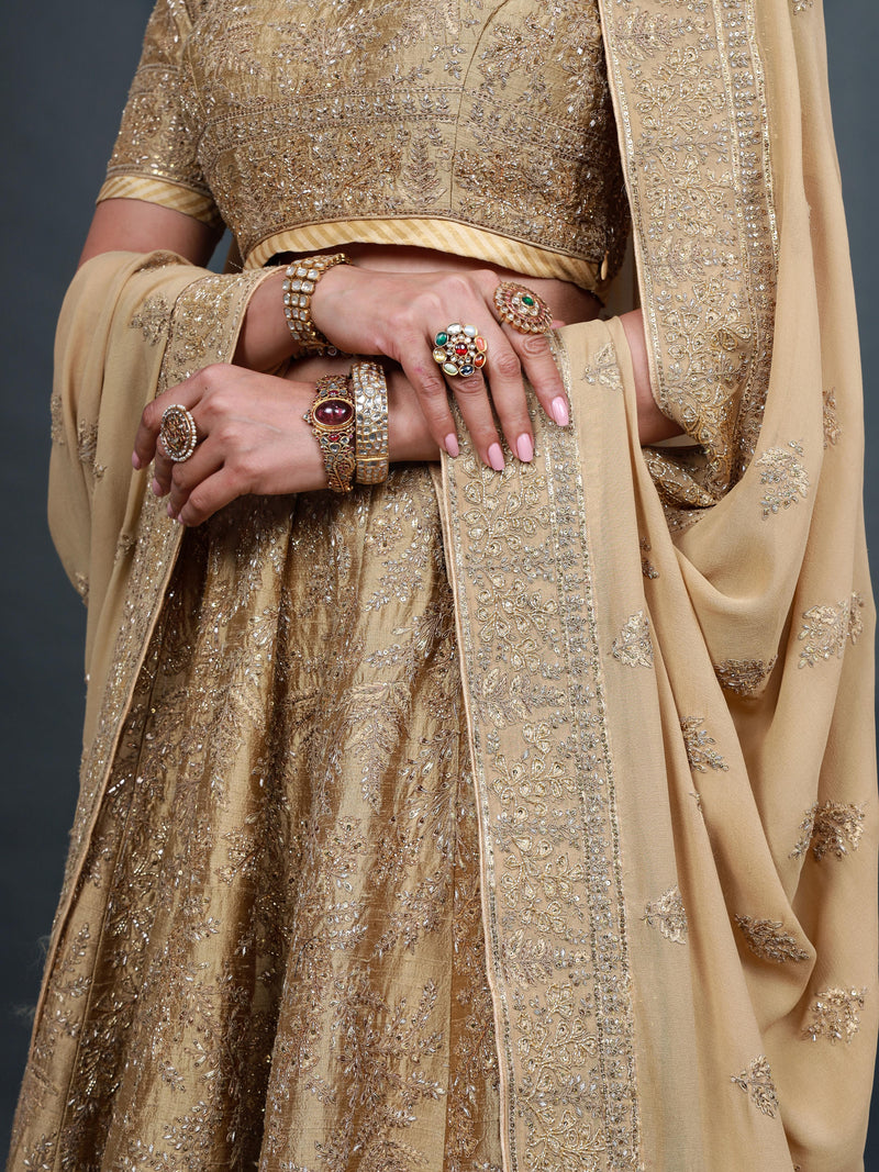 GOLD FOIL LEHENGA SET