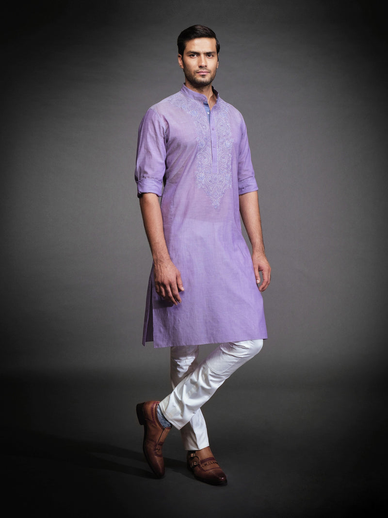 BLUE COTTON KURTA