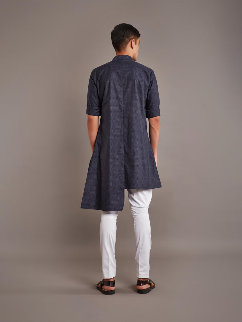 BLUE COTTON KURTA