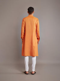 ORANGE TUSSAR SILK KURTA