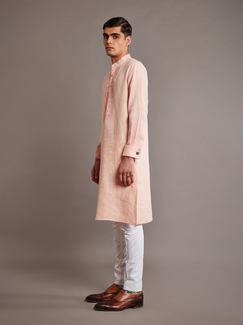 PINK COTTON KURTA