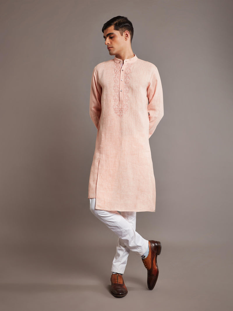 PINK COTTON KURTA