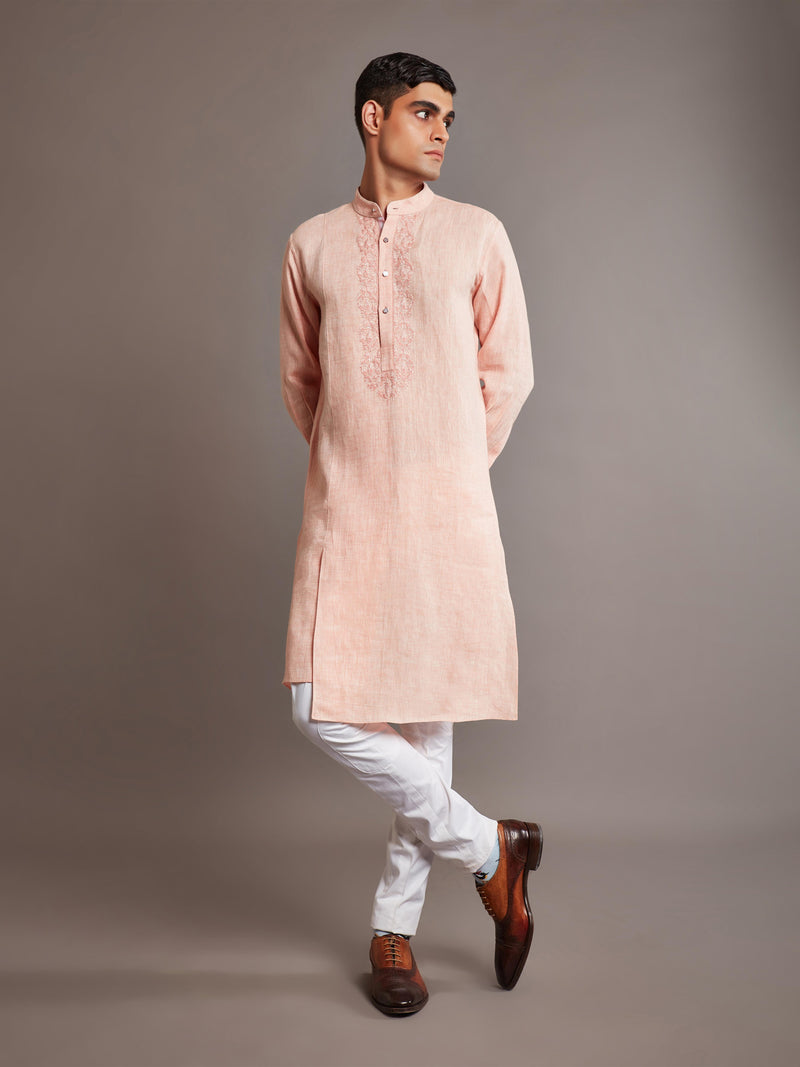 PINK COTTON KURTA