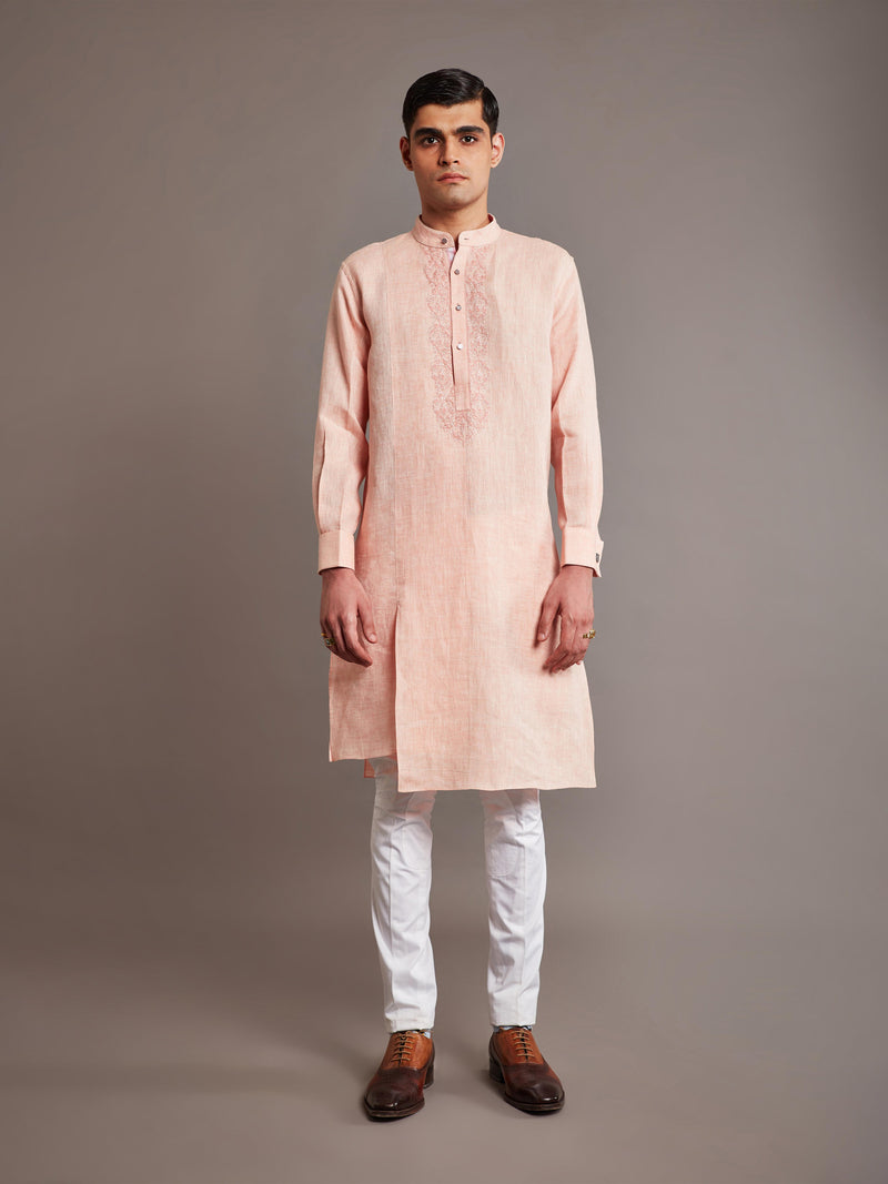 PINK COTTON KURTA