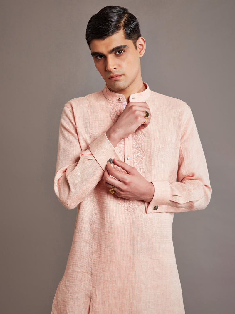 PINK COTTON KURTA