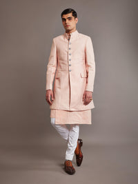 PINK LINEN SILK ACHKAN