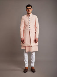 PINK LINEN SILK ACHKAN