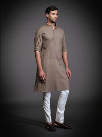 OLIVE COTTON KURTA