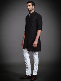 BLACK SILK KURTA