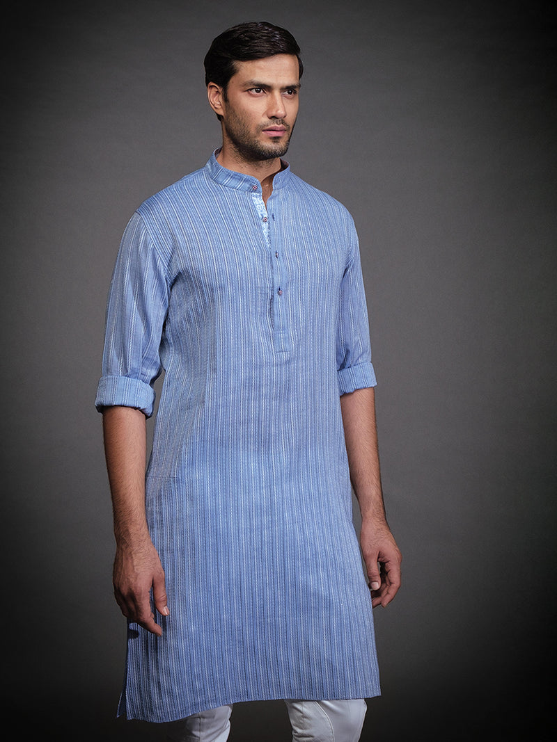 BLUE COTTON KURTA