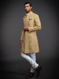 GOLD BROCADE EMBROIDERED ACHKAN