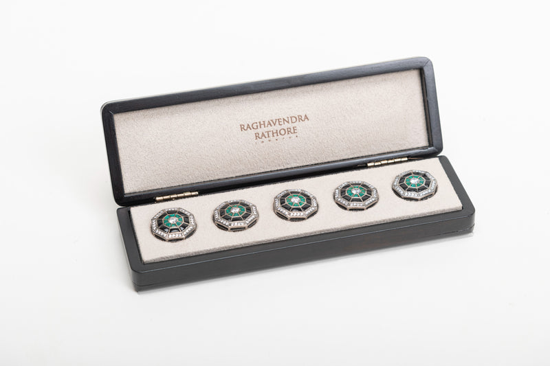 SILVER BANDHGALA BUTTON SETS