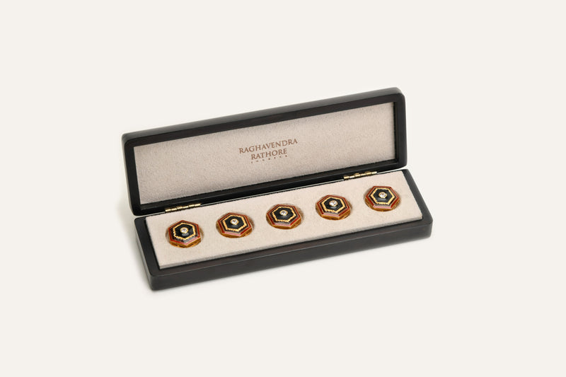 SILVER ACHKAN BUTTON SETS