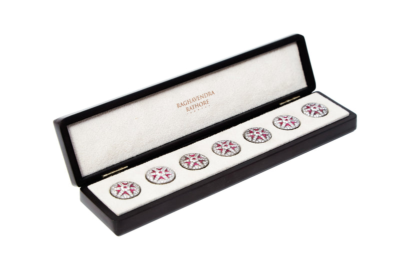 SILVER ACHKAN BUTTON SETS