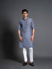 CHAMBRAY TEXTURED KURTA