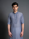 CHAMBRAY TEXTURED KURTA