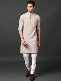 STRIPED LINEN KURTA