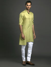 GREEN TANCHOI SILK KURTA