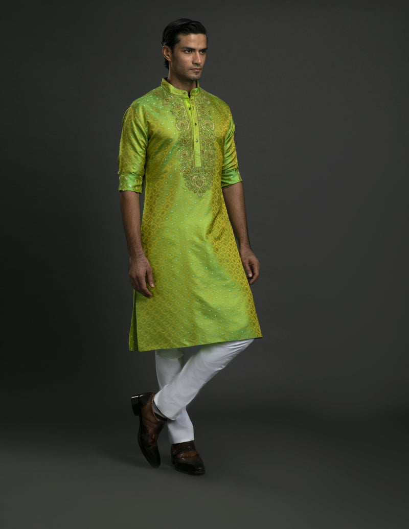 GREEN TANCHOI KURTA