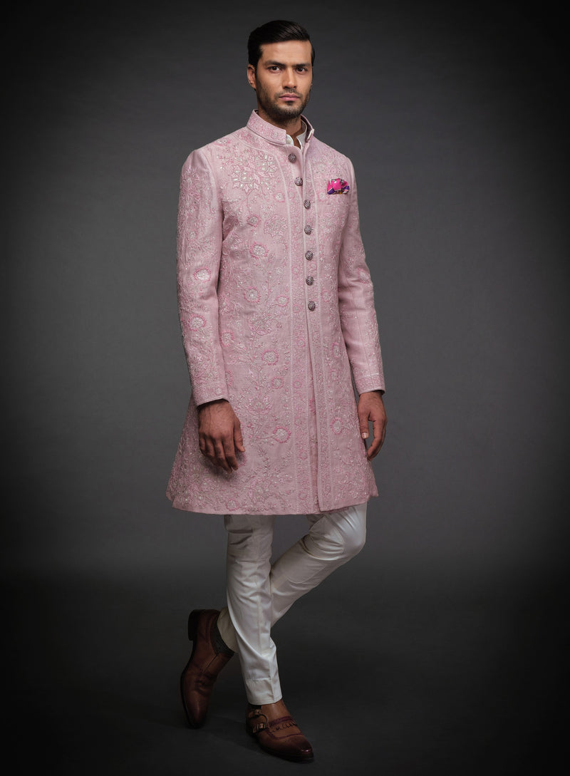 PINK EMBROIDERED ACHKAN