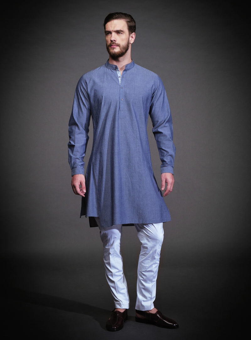 GREY COTTON KURTA