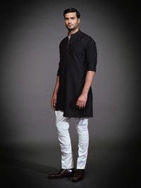 BLACK SILK KURTA